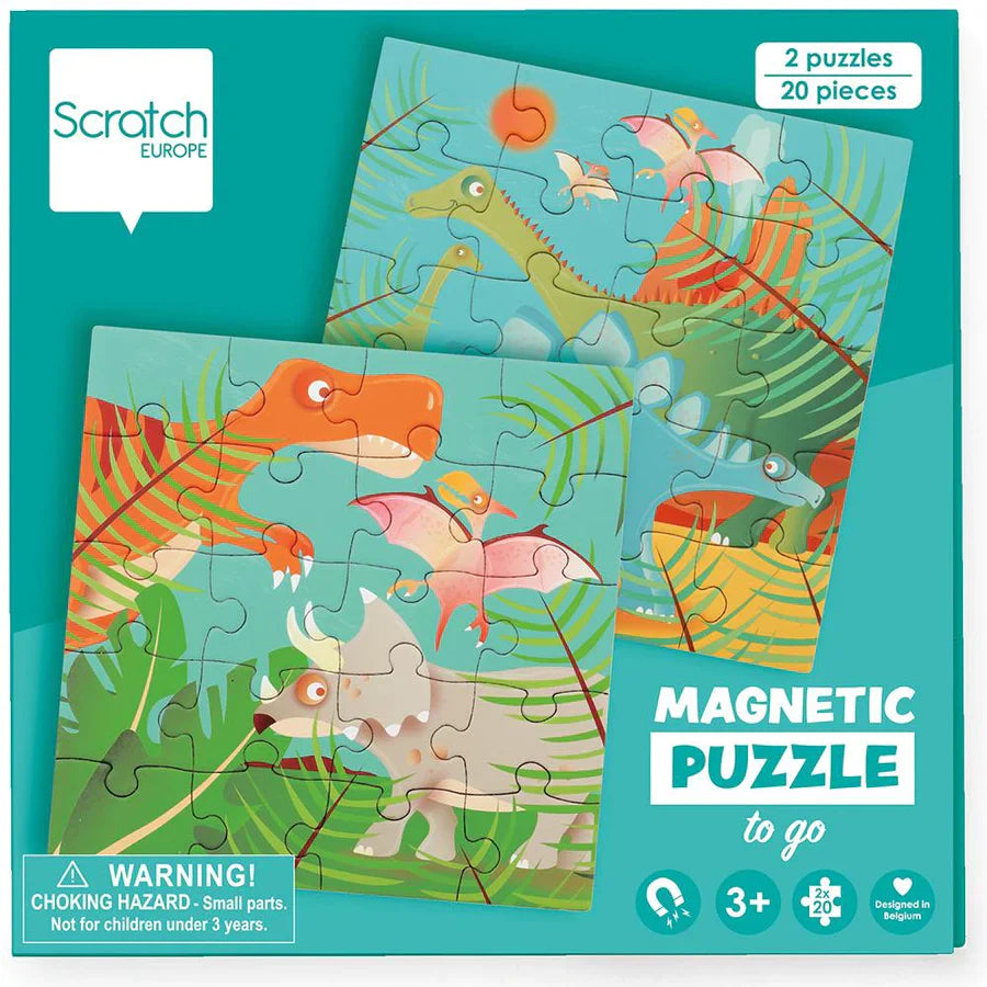 Magnetic Puzzle Book To Go - Dinosaurs
