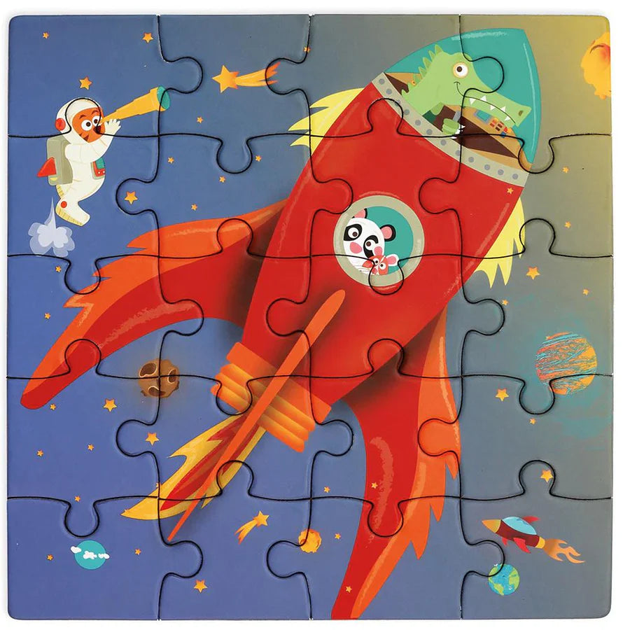Magnetic Puzzle Book To Go - Space