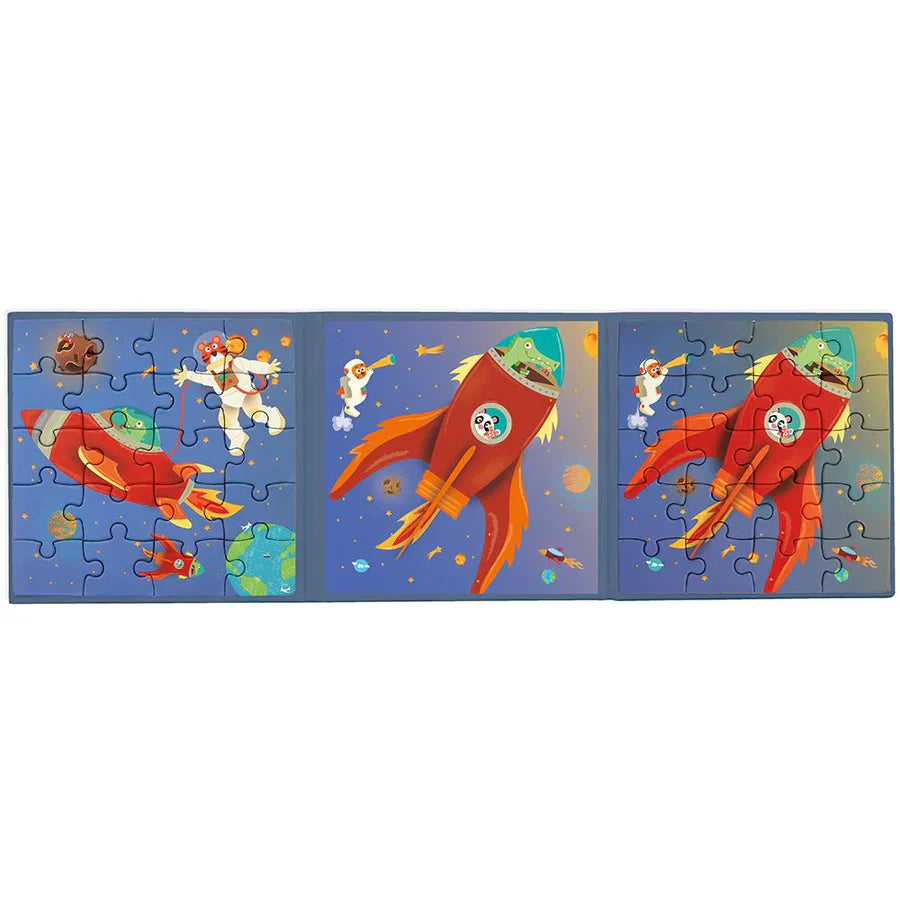 Magnetic Puzzle Book To Go - Space