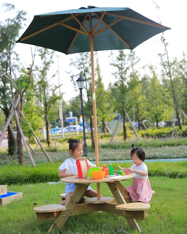 Outdoor Table with Umbrella