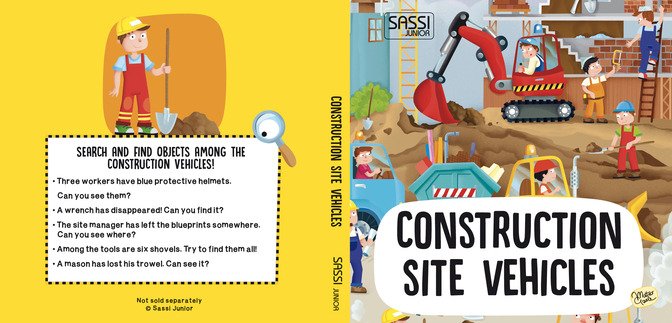 Book and Giant Puzzle - Construction Site Vehicles