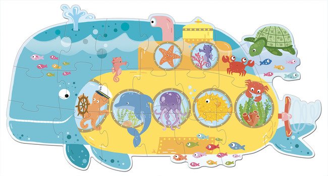 Travel Puzzle - Animals on a Submarine